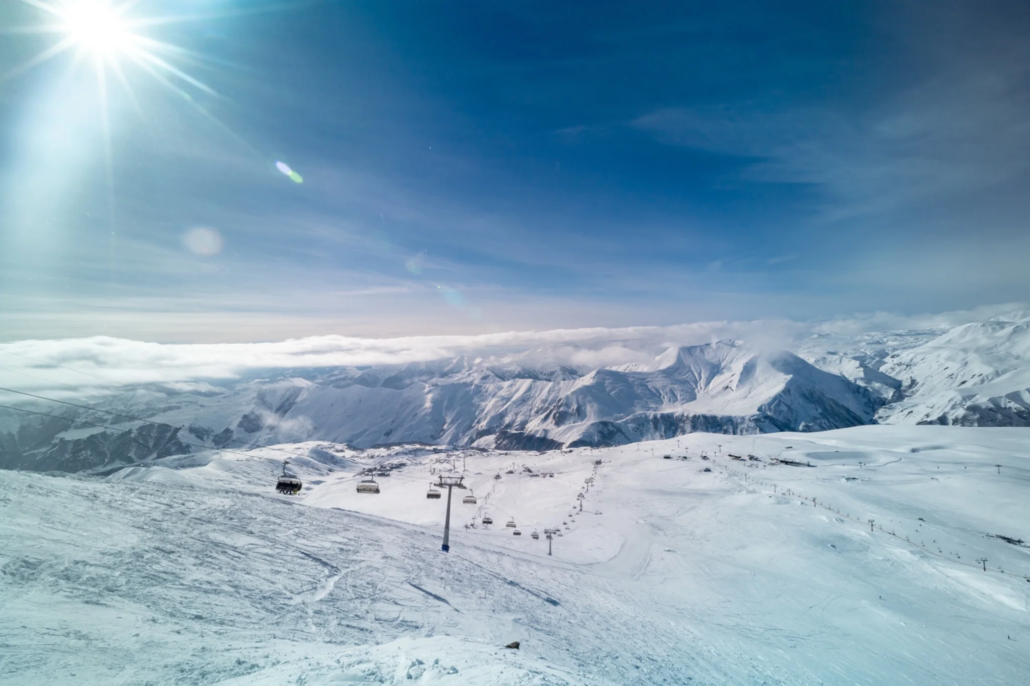 Snow-covered mountain landscape